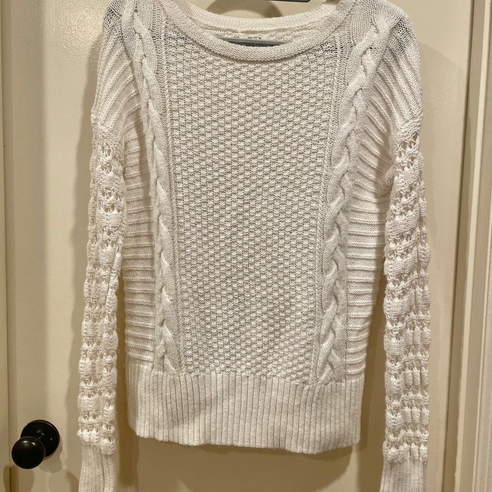 Maurices White Textured Knit Sweater